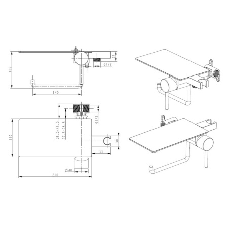 Гигиенический набор Bronze de Luxe SCANDI 708/1B
