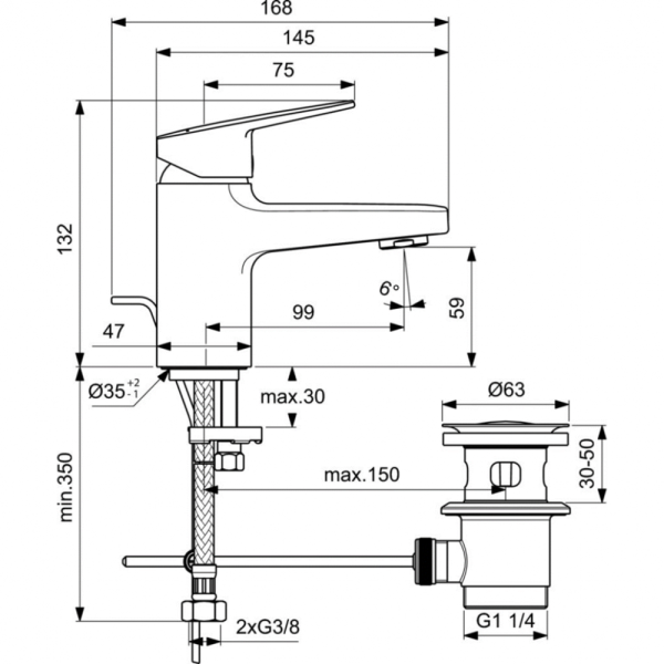 Смеситель для раковины Ideal Standard Ceraplan BD204AA