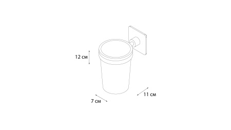 Держатель зубных щеток FIXSEN Square одинарный FX-93106