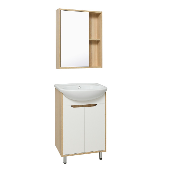 Зеркальный шкаф Runo универсальный Эко 52 (УТ000001833)