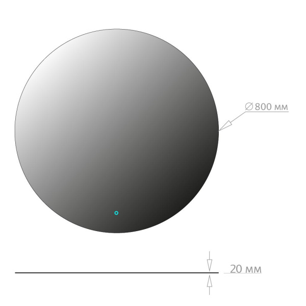 Зеркало с подсветкой Onika Сола 80 208097