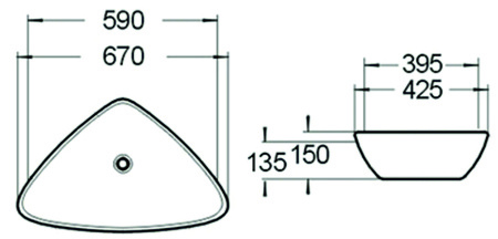 Раковина накладная (59х39,5) SantiLine SL-1034