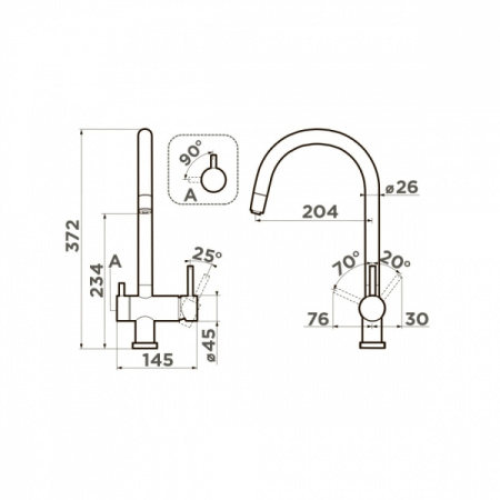 Смеситель для кухни Omoikiri Yamada-AB 4994264