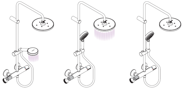 Душевая система Hansgrohe Vernis Blend, Showerpipe 240 1jet EcoSmart  26428670 черный матовый