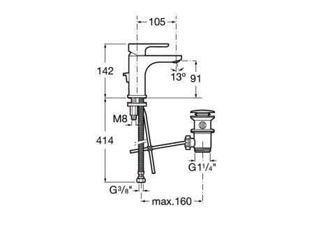 Смеситель для раковины Roca L20 5A3I09C00