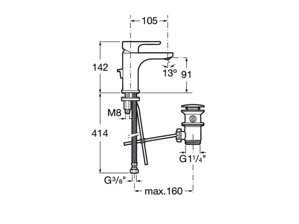 Смеситель для раковины Roca L20 5A3I09C00