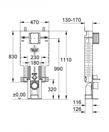 Система инстляции GROHE 38642001