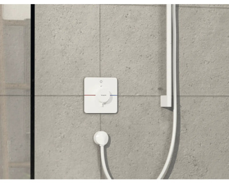 Термостат для душа Hansgrohe ShowerSelect Comfort Q 15581700 белый матовый