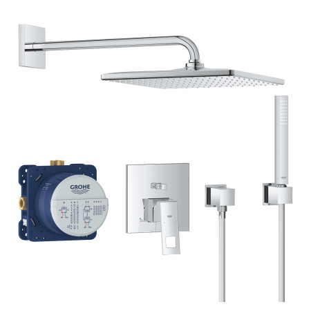 Душевая система со смесителем Grohe Eurocube Rainshower Mono 310 Cube 25238 000 (25238000) хром 