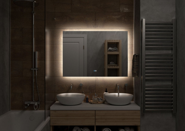 Зеркало с подсветкой (100x70) Continent Trezhe ЗЛП2284