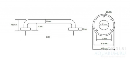 Поручень прямой BEMETA Help 301100803