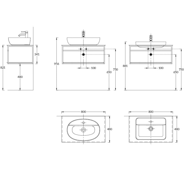 Консоль под раковину Kerama Marazzi Plaza Next PL.N.80.02\BLK.M