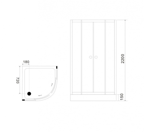 Душевая кабина Black&White Galaxy G5701