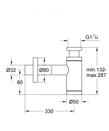 Сифон для умывальника 1 1/4 GROHE 28912EN0