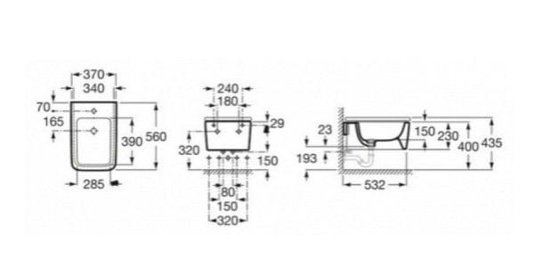 Биде подвесное Roca Inspira square  357535000 белый