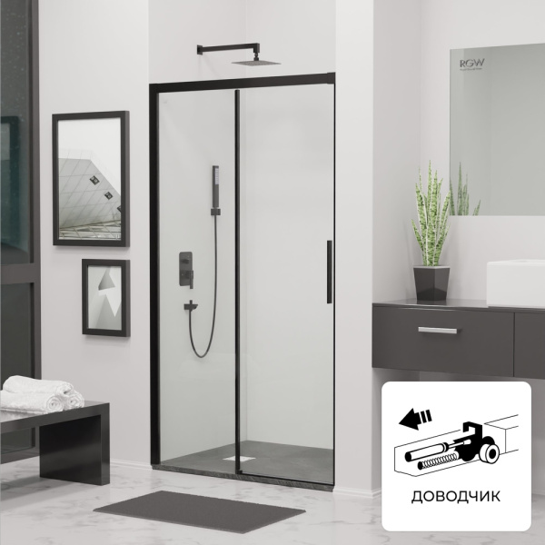 Душевая дверь 110 см RGW Leipzig LE-12-B 34121211-14 прозрачный