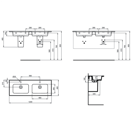 Раковина подвесная Ideal Standard Strada II 124 T363601