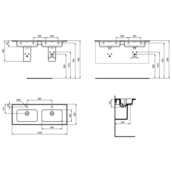 Раковина подвесная Ideal Standard Strada II 124 T363601