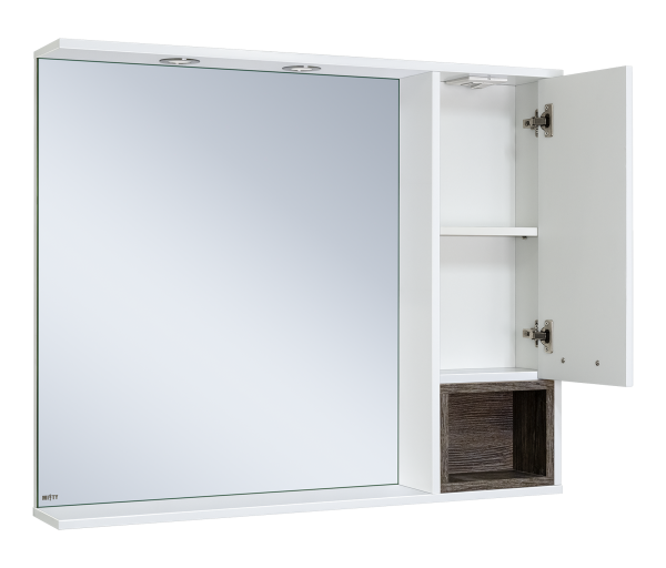 Зеркало-шкаф (98х80) Misty Фетта 100 правый П-Фет04100-011П