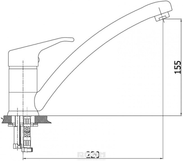 Смеситель для кухонной мойки GPD Kalipso MEB20