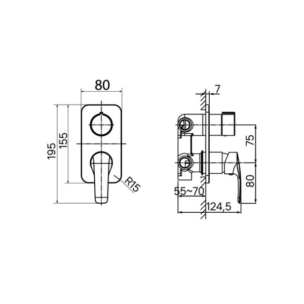 Смеситель для ванны IDDIS Ray RAYSB00i68