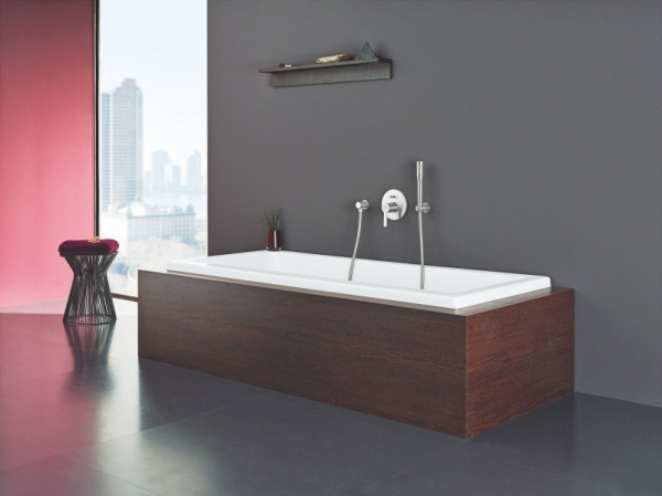 Смеситель однорычажный для ванны Grohe Lineare  New 19297 DC1 (19297DC1) суперсталь