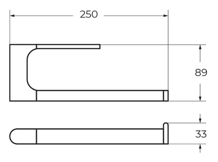 Полотенцедержатель подвесной ART&MAX PLATINO AM-E-3980-MB