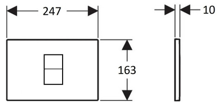 Клавиша смыва Creavit FP8002 сенсорная белая