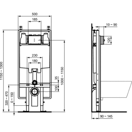 Инсталляция Ideal Standard Prosys R027867