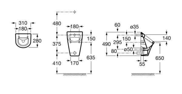 Писсуар подвесной Roca Nexo 35364L000