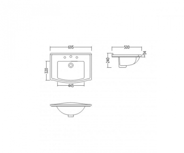 Умывальник Devon & Devon Westminster IBLI1FWES