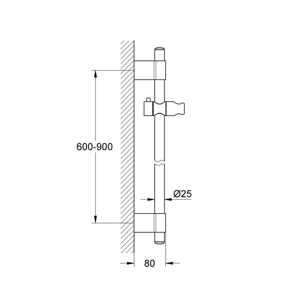 Душевая штанга, 900 мм Grohe Power&Soul 27785 000 (27785000) хром Душевая штанга, 900 мм Grohe Power&Soul 27785 000 (27785000) хром