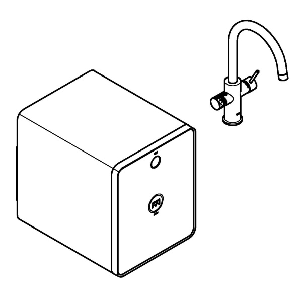 GROHE Blue&Red комплект, C-излив, Хром 31852000