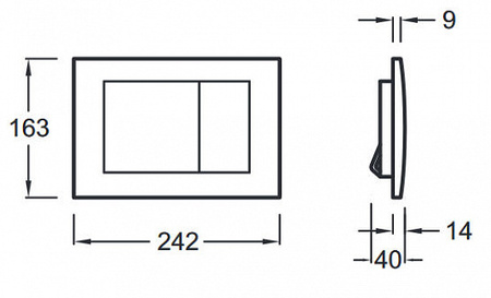 Кнопка смыва Jacob Delafon E4325-CP хром