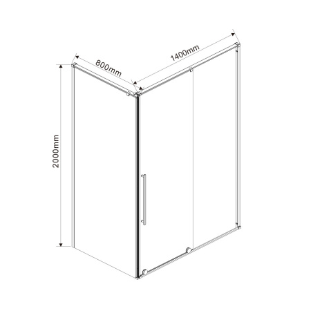 Душевой уголок Vincea  Arno VSR-1A8014CL (140х80)  хром, стекло прозрачное