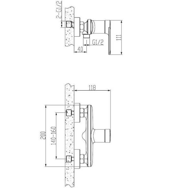 Смеситель для душа ESKO BAKU BK 80