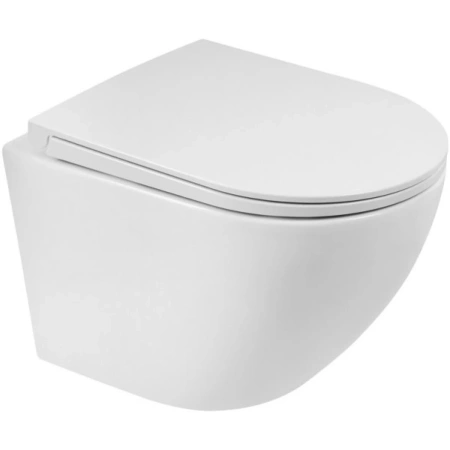 Унитаз подвесной безободковый BelBagno Senso-R BB046CH-TOR/SC с сиденьем микролифт