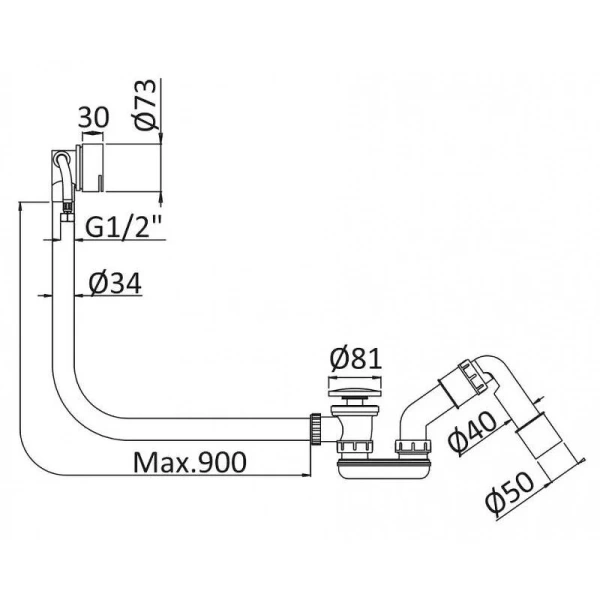 Слив-перелив Cezares Czr CZR-B-STW-NOP