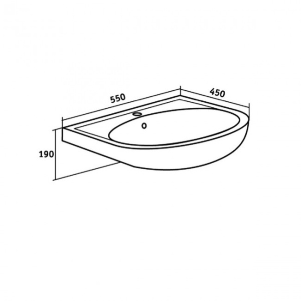 Раковина RUNO мебельная Rosa Уют 55 (00000000153)