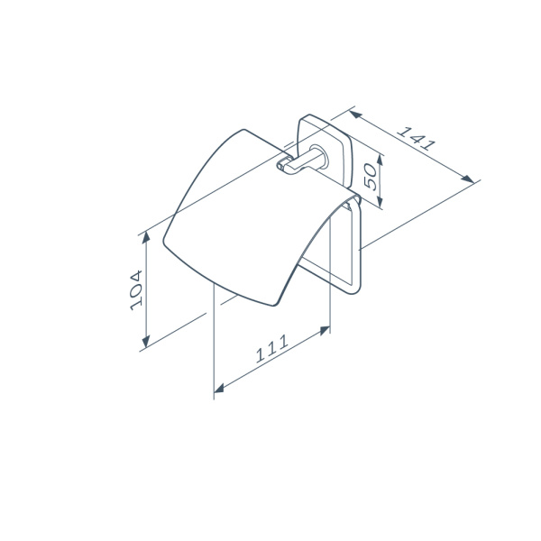 Держатель для туалетной бумаги с крышкой Am.Pm Gem A90341422