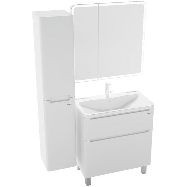 Тумба напольная Grossman АДЕЛЬ-80 см 108007  с 2-я ящ, белая