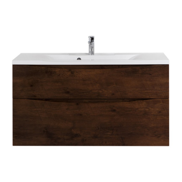 Тумба  под раковину подвесная с двумя выкатными ящиками BelBagno MARINO-H60-1100-2C-SO-RW-P Rovere Moro