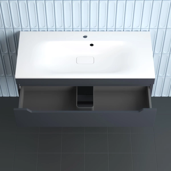 Тумба подвесная без раковины 100 см Style Line Остин ЛС-00002408 графит матовый