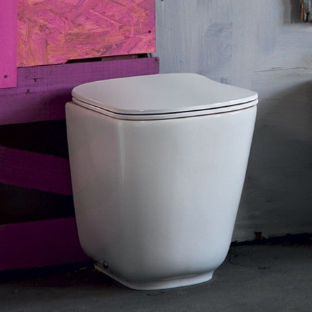 Унитаз напольный приставной безободковый Kerasan Tribeca 511801 без сиденья