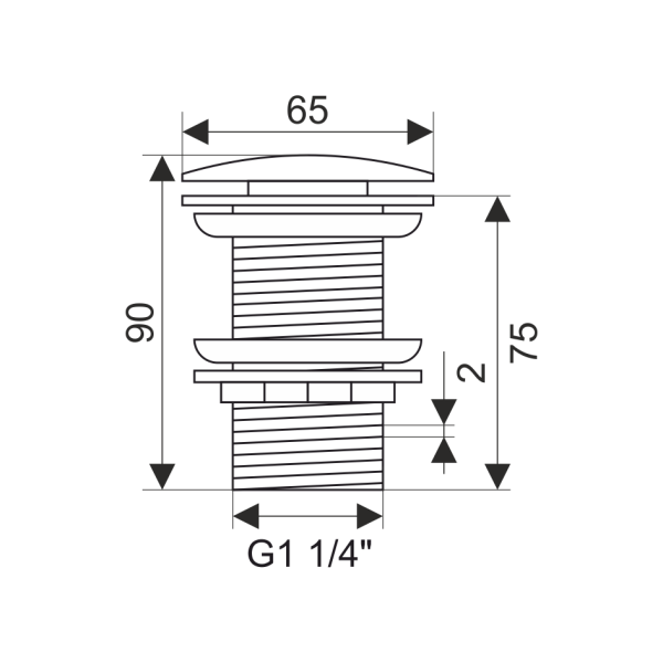 Донный клапан без перелива Melana TB50-1