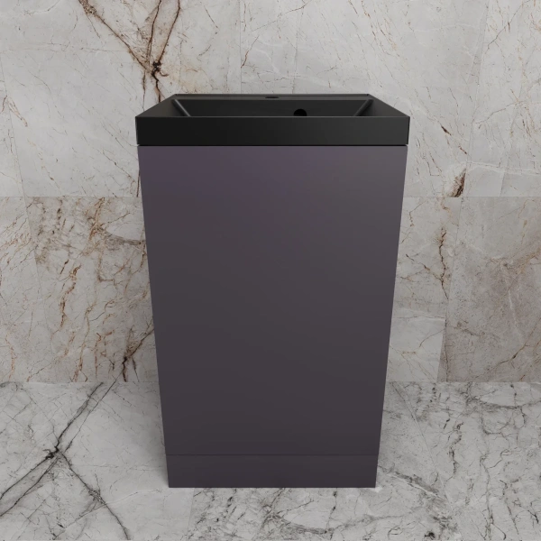 Тумба без раковины 50 см  Style Line Моно ЛС-00002451 графит нубук матовый
