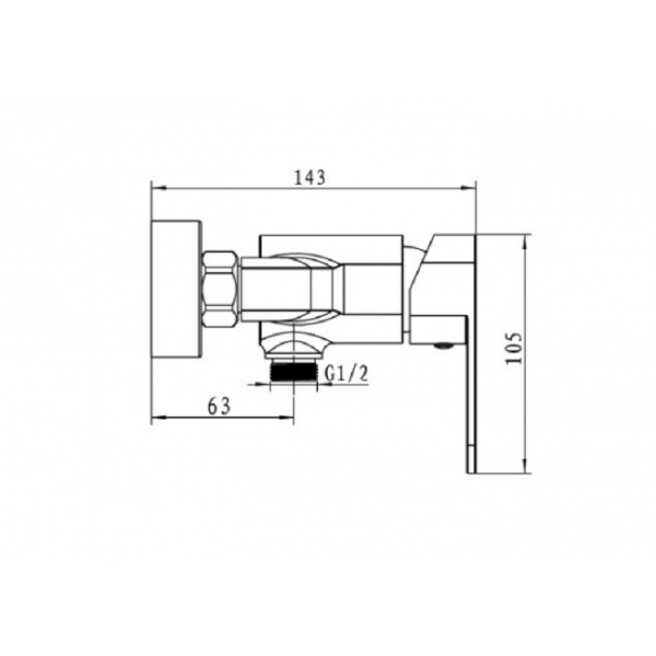 Смеситель для ванны с душем KAISER Sonat (34477-1)