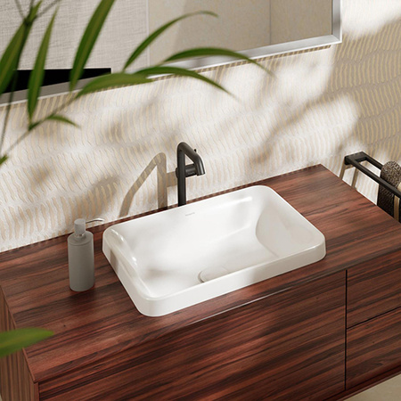 Раковина встраиваемая свеху (55x40) Hansgrohe Xuniva Q 60158450 белый