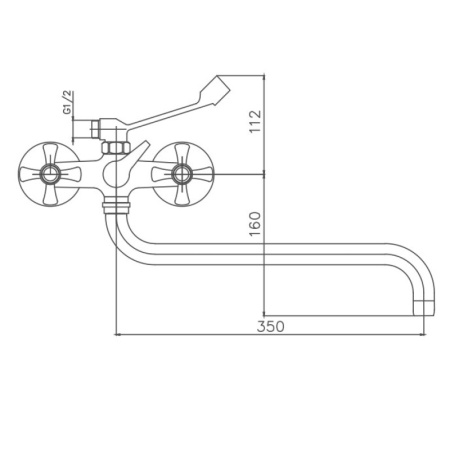 Смеситель для ванны Cron CN2642-3