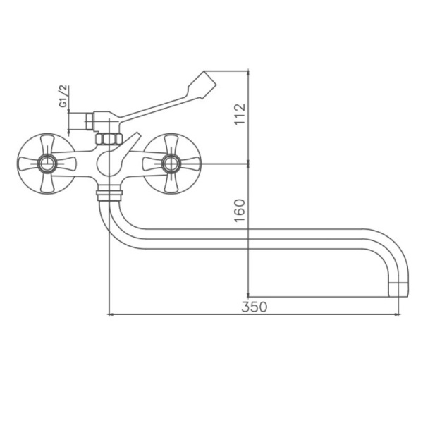 Смеситель для ванны Cron CN2642-3